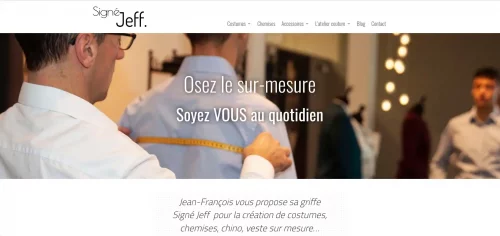 Page d'accueil du site web Signé Jeff 