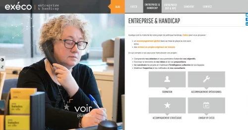 Site web Execo : Entreprise & Handicap