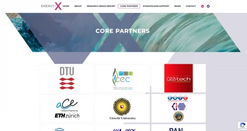 Site web Energy X : Partenaires 