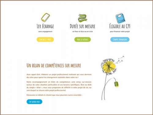 Le site d'Appel d'air : Accueil