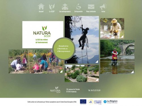 Le site de Natura SCOP : accueil