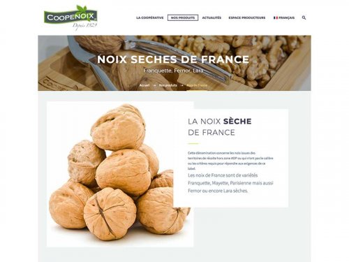 la page "nos produits" du site Coopenoix.com